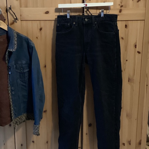 🏁 Vintage Levi's USA  550 Jeans Black  RELAXED 30 X 30 High Waist Mom Wedgie - Picture 1 of 16